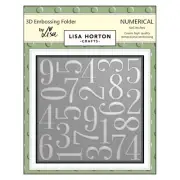 Lisa Horton Crafts Embossing Folder-Numberical