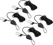 KICHOUSE Outdoor Tent Tensioner Ropes 4 Pack Bungee Cords for Camping Guy Lines Carabiner Mount Multipurpose String