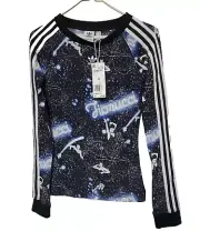 Adidas Fiorucci Longsleeve Tee EK4788 Stripes Galaxy Mesh Shirt Women’s Size XS