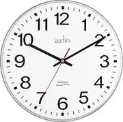 Acctim 22233 Clarkenwell Silent Non-Ticking Wall Clock, Black, 30.5cm