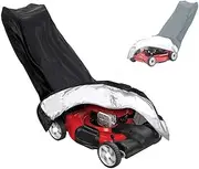 NEAGLORY Outdoors Lawn Mower Cover, Heavy Duty 210D Oxford Waterproof, UV Protection Push Mower Cover, Universal Fit with Drawstring & Storage Bag, Black