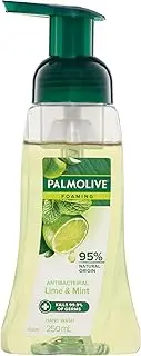 Palmolive Foaming Antibacterial Liquid Hand Wash Soap, 250mL, Lime & Mint, Pump Dispenser Bottle, Easy to Refill, Foam Handwash