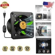 8-Inch Wall and Window Mounted Exhaust Fan - High Airflow, Low Noise, Indoor Use