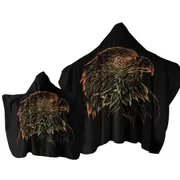 Bronze American Bald Eagle Towel with Hood