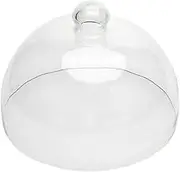JISADER Glass Cake Stand Cover Food Dome Cake Cover Lid Serving Dome for Serving Platter , 17.5x24cm