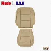 2005 2006 For Nissan Titan Armada Front Driver Bottom & Top Leather Cover Tan