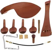 LOLIPPYY 1Set Jujube Wood Violin Accessories with Tuning Peg Chin Rest Tailpiece Screw and Cork for Enhanced Performance and Comfort Violins