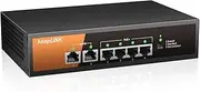 keepLiNK 6 Port PoE Switch, 4 PoE+ Ports 100Mbps, 2 Uplink 100Mbps, 65W 802.3af/at, Extend Function, Metal Fanless, Unmanaged Plug and Play Network Switch