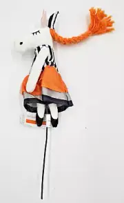 Ashland Halloween 8” Plush Unicorn Floral Wreath Centerpiece Decor Pick NEW