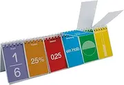 TimeTEX - Flap flip chart | Learn the most important fractions and their representation. 20 different flap blocks | Contents: 6-flap flip chart with colourful cards