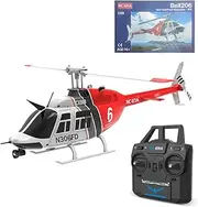 C138 RC Helicopter with Altitude Hold, 1/33 Scale 2.4G 6CH One Key Take Off/Landing with 6-axis Gyro & 6G/3D Flips Remote Control Helicopter, Military Aircraft for Adults (Red Black White)