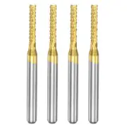1/8" Shank 2mm x 9.5mm Titanium Coated Carbide End Mill CNC Router Bits 4pcs