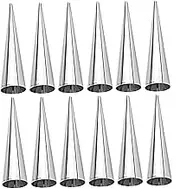 Cream Horn Molds, 12PCS Heat-Resistant Stainless Steel Cannoli Tubes Molds, Non Stick Easy to Clean Baking Tools for Baking Croissants Bread, Brioche Rolls-