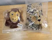 2 Kaplan Early Learning Hand Puppets Safari Monkey & Conversation Leppard