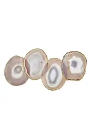 ANNA New York Lumino Set of 4 Smoke Agate Coasters