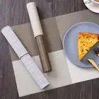 Easily Cleanable Dining Table Mats Set of Six in Grey and Brown PVC Material
