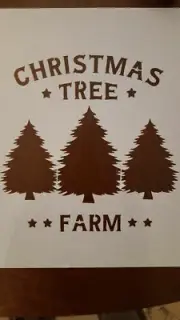 Craft stencil Christmas Tree Farm Stencil holiday arts NEW