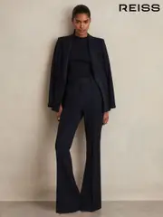 Reiss Navy Gabi Flared Suit Trousers (B96972) | $225