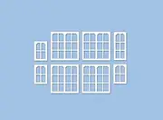 539 Midland Signal Box Windows (White)
