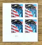 2005 Plate Block 3966! MNH US Stamps! Flag Over Statue of Liberty XF! BV $8