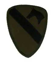 US ARMY 1ST CAVALRY DIVISION PATCH VETERAN FORT HOOD HORSE FIRST TEAM OD GREEN