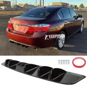 7 Fins Lower Rear Diffuser Bumper Spoiler Valance Splitter Lips For Honda Accord