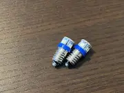 2 New Cool Blue Screw Base LED Lamp Light Bulbs 6v 6.3v 8v replace #40 #46 E10
