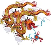 SMASOLO 1 Pair Traditional Applique Dragon Iron Patches Asian Embroidery for Cheongsam Clothing Enhancement Easy Application Stylish Decorative Patches for Fashionable Outfits