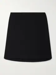 [Matteau] Matteau - Wool-blend Crepe Mini Skirt - Black - 1 1 Black