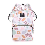 GGP Large Capacity Multi Functional Baby Diaper Backpack Stylish And Travel Friendly Mummy Bag Geometric Orange