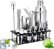 Cocktail Shaker Set Martini Shaker Set Stainless Steel Bartender Kit with Acryli