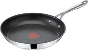 Tefal Jamie Oliver Cook's Direct Frying Pan 28cm Non-Stick Stainless Steel, Heat Indicator, Riveted Safe-Grip Handle, Induction Hob Compatible, E3040644