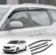 X-CAR Premium Weathershields Compatible with Kia Carnival 2014-2020 Car Weather Shields Wind Deflectors Window Sun Visor 4-Piece Set