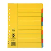Marbig Indices & Dividers 10 Tab Manilla A4 XWide