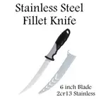 Outdoor Multifunction Fillet Knife Sharp Stainless Steel Blade Knife With Sheath