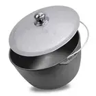 Cast iron tourist cauldron with aluminum lid 2.6 gl. Kazan.Казан.WOK