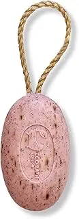 Eco Bath London Rose Soap on a Rope, Luxury Soap Bar Enriched With Organic Shea Butter and Olive Oil, Natural Soap - 220g