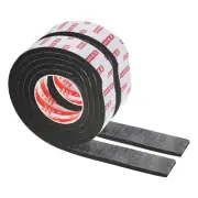 1-3/8"W x 5/16"T x 6.6Ft EVA Double Sided Foam Tape, 2Rolls, Black