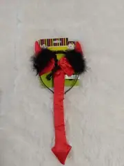 Homerbest Halloween Costume Party Set Red Devil Horns Headband, Bow Tie & Tail