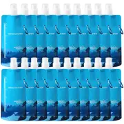 20pcs Collapsible Water Bottle Reusable Canteen Foldable Drinking Water Bag 23oz