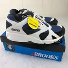 Vintage Brooks Villanova HydroFlow Womens Size 7.5 M White Blue Comfort Shoes
