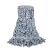 Boardwalk 542CT Rayon/Polyester Mop Head - Medium, White/Blue (12/Carton) New