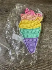 Rainbow Ice Cream Sundae Cone Fidget Pop Bubble Sensory Toy