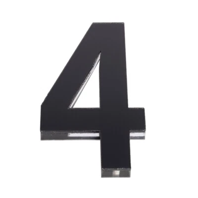 Sandleford 120mm 4 Black Acrylic Numeral