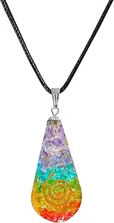 [ABHISUBYA] Seven Chakra Crystal Necklace - Necklaces - Chakra Necklace - Crystal Pendants - Pendant Necklace for Men - Charm Necklace for Women - Pendants for Necklaces