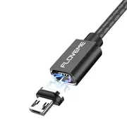 3A LED Magnetic TYPE-C Fast Charging Data Cable 1M For Samsung S7 S6 Xiaomi Redmi Note 5 BLACK COLOR