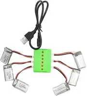 Quadcopter Drone Battery,6pcs Upgrade 3.7V 260mAh Lipo Battery and X6 Charger for JJRC H8 Eachine H8 Mini JJRC H22 RC Quadcopter Drone Part Replacement