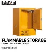 PRATT Flammable Storage Cabinet 30L 1 Door 1 Shelf