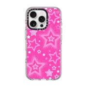 iPhone 16 Pro Clear Case MagSafe Compatible Pink Girly Punk Case