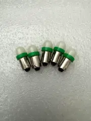 GE 51 , # 51 bulb frosted LED green color. Set of 5.